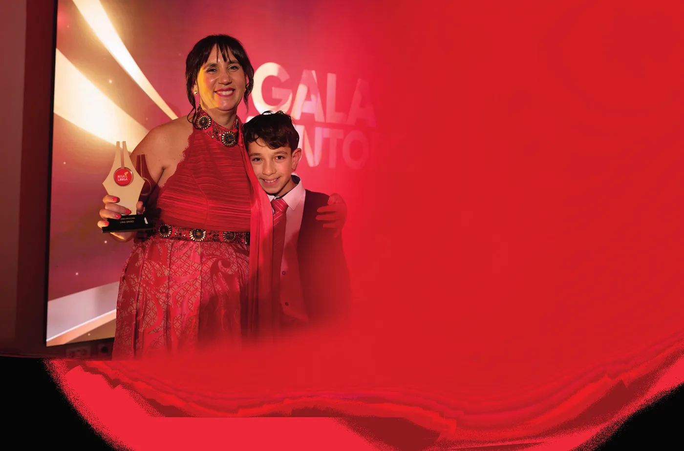 Lina Simão no palco da gala